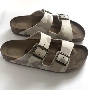 Birkenstock Size 41 Light Camo Sandals
